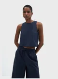 MANGO Strap Crop Top
