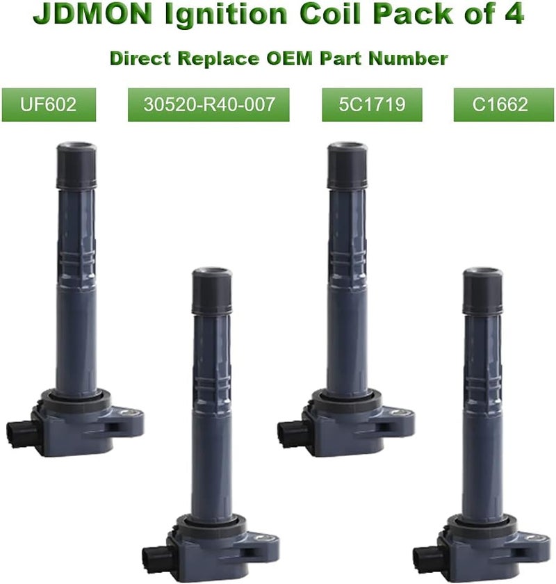 JDMON Ignition Coils Pack Set of 4 for Honda and Acura Vehicles - Image 3