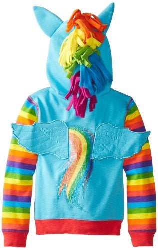My Little Pony Girls' Rainbow Dash Cosplay Hoodie, Rainbow Dash, 16 - Image 3