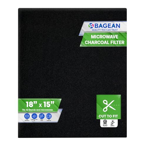 Bagean CuttoFit Microwave Filter Replacement 18 x 15 Activated Carbon Filter Fits Samsung GE LG Frigidaire Whirlpool and More Charcoal Oven Vent Filters Removes Odors and Freshen Air 1 Pack - Image 1