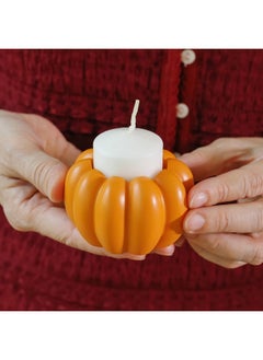 Kate Aspen Kate Aspen 2-in-1 Orange Pumpkin Candlestick Holders, Taper Candle, Tealight & Votive Candle Holders (Set of 6), Dining Table Decor, Shelf Decor, Centerpiece  - Image 4