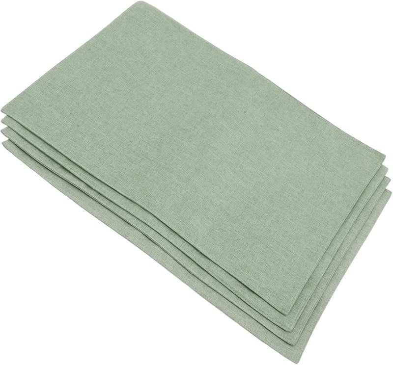 مناديل مزدوجة خضراء سميكة 4 قطع 47.5 × 33 سم لحفلات العشاء وديكورات الزفاف - Image 1
