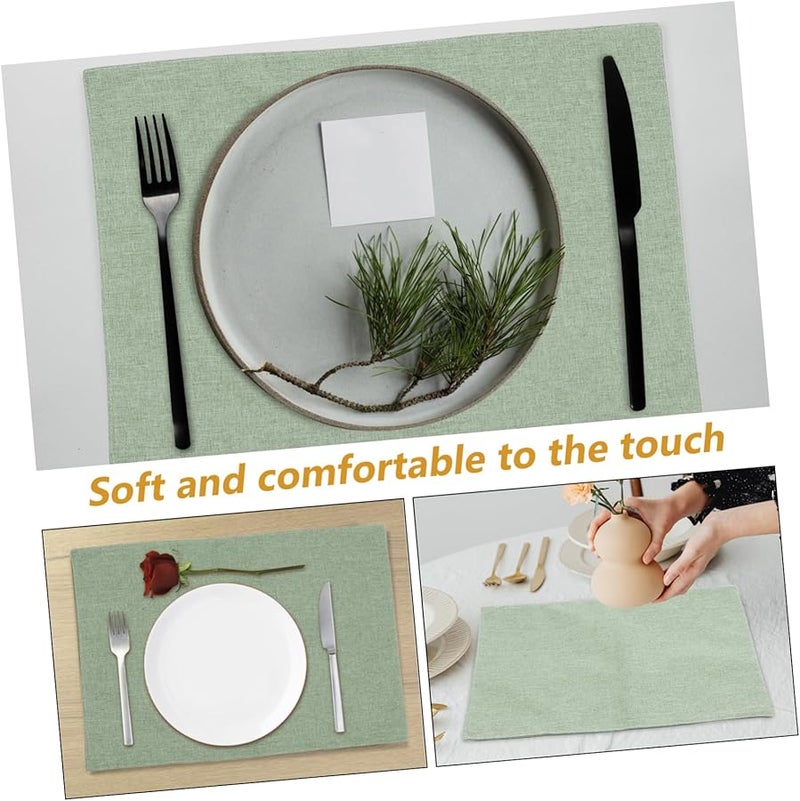 مناديل مزدوجة خضراء سميكة 4 قطع 47.5 × 33 سم لحفلات العشاء وديكورات الزفاف - Image 5