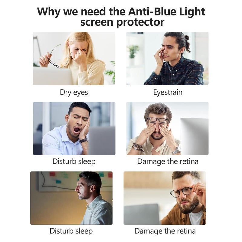 Universal Anti-Blue Light Screen Protector 12.5-32 Inches Ultra-violet Blocking Monitor Filter for Computer/Laptop Frame Suspending Type - Image 2