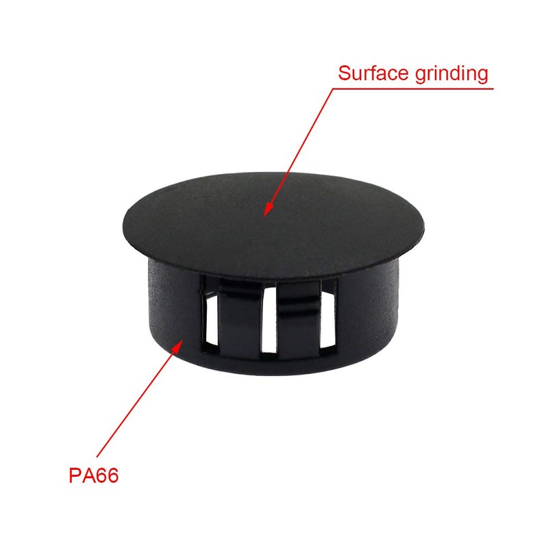 Suiwotin 30PCS 25mm/1" Black Hole Plugs Plastic Flush Type Hole Plugs Snap in Locking Hole Tube, Furniture Fencing Post Pipe Insert End Caps (Black) - Image 5