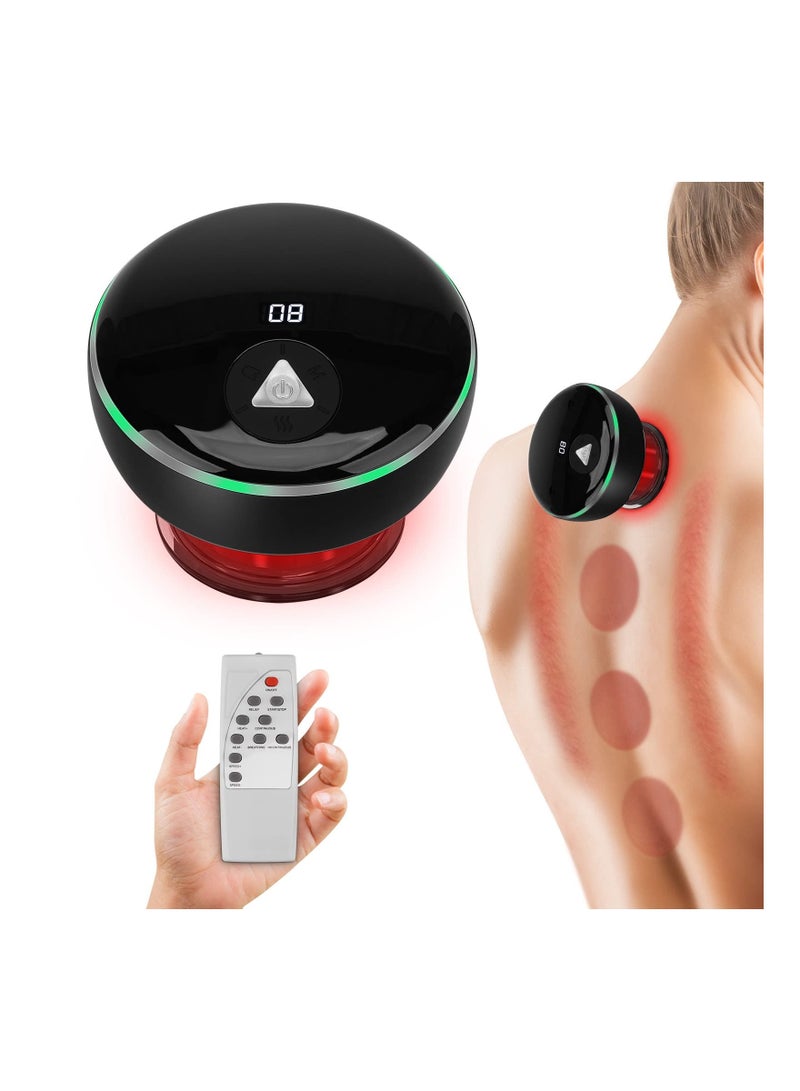 SYOSI Newest Remote Control Smart Cupping Therapy Massager with Red Light Therapy, 4 In 1 Electric Machine With 16 Levels Temperature & Suction, Vacuum Gua Sha Massage Tool - Image 1
