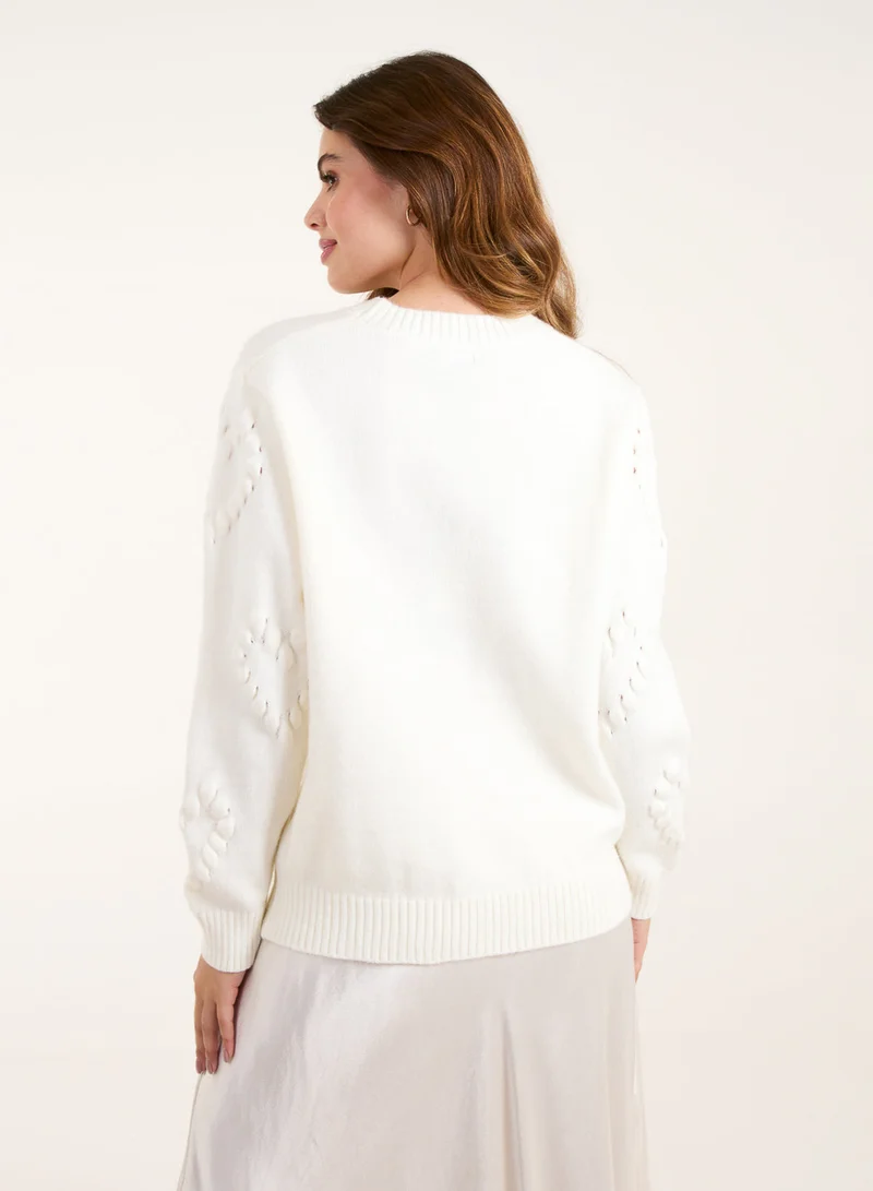 Blue Vanilla Heart Long Sleeve Jumper