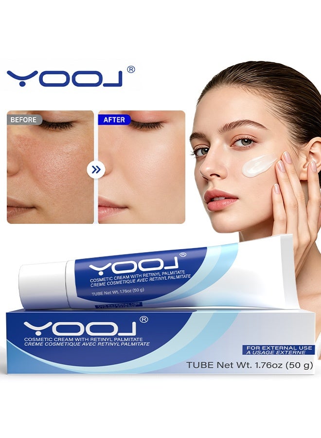 YOOJ Cosmetic Cream With Retinyl Palmitate,Creme Cosmetique Avec Retinyl Palmitate,For External Use A Usage Externe,Anti-Aging Moisturizing Face Cream with Vitamin A,Helps Reduce Fine Lines & Wrinkles for Daily Skin Care 50g - Image 1