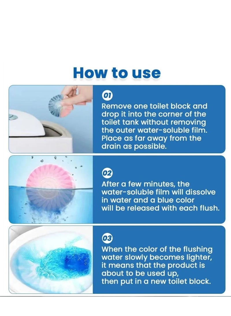 YUNSYE - YUNSYE Toilet Bowl Cleaner 16 PACK,Long-Lasting Toilet Bowl Cleaner Tablets with Sustained-Release Technology Against Tough Stains,Automatic Toilet Cleaner for Deodorizing and Descaling - Image 1