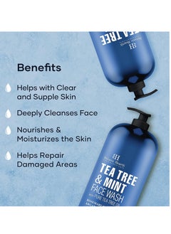 Botanic Hearth Botanic Hearth tea tree face wash with mint acne fighting therapeutic hydrating liquid face soap with pure tea tree oil for women and men paraben free 16 fl oz  - Image 3