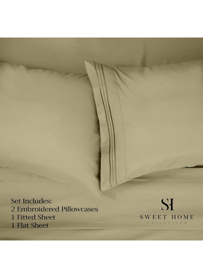 Sweet Home Collection Sweet Home Collection 1500 Supreme California King Sets Sage Green  - Image 2