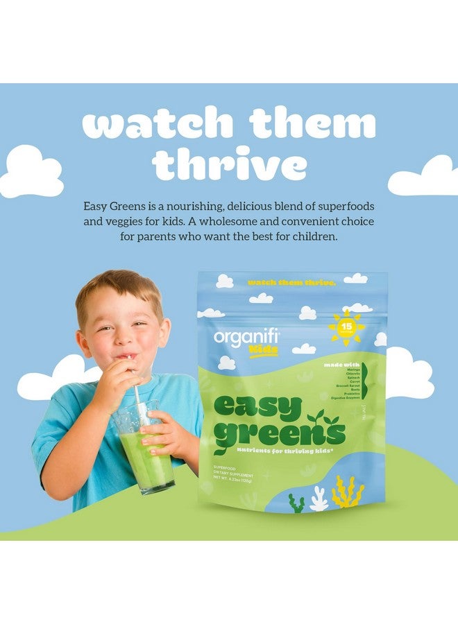 Organifi Organifi Kids: Easy Greens - Probiotics for Kids Made with a Delicious Blend of Vegetables and Superfoods - Plant-Based, Vegan, and No Gluten, Dairy, or Soy, 15 Servings - Image 2