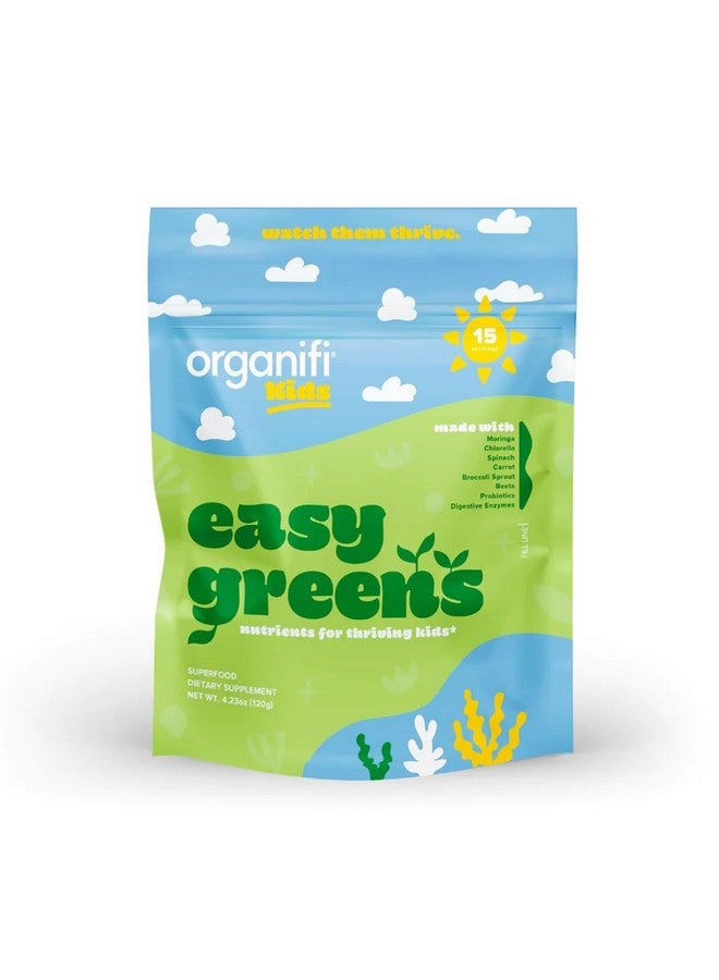 Organifi Organifi Kids: Easy Greens - Probiotics for Kids Made with a Delicious Blend of Vegetables and Superfoods - Plant-Based, Vegan, and No Gluten, Dairy, or Soy, 15 Servings - Image 1