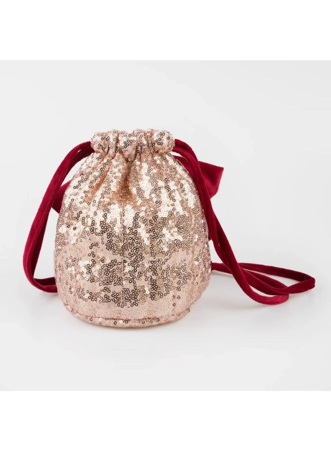 Meri Meri  Pink Sequin Bow Bag  | Best Price UAE