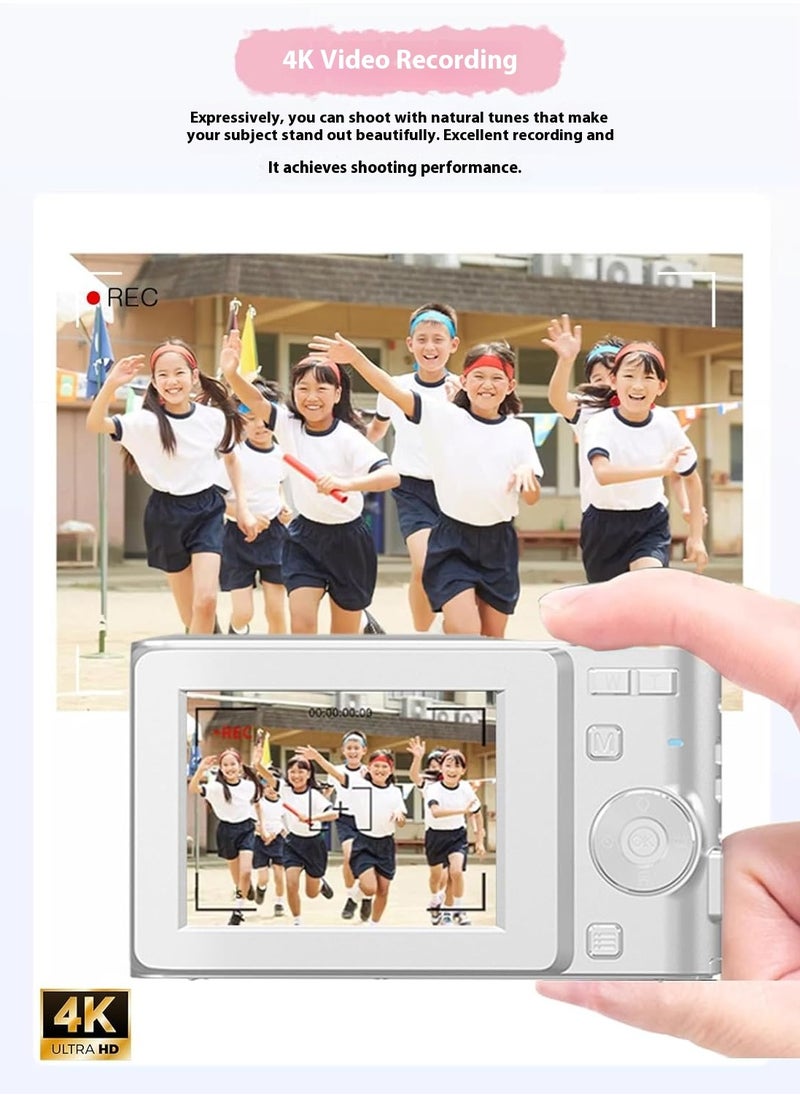 Femca - Digital Camera, FHD 1080P Kids Camera, 50MP Point and Shoot Digital Cameras with 64GB Memory Card , 16X Zoom ,  Compact Size Camera, Gift for Boys/Girls - Image 1
