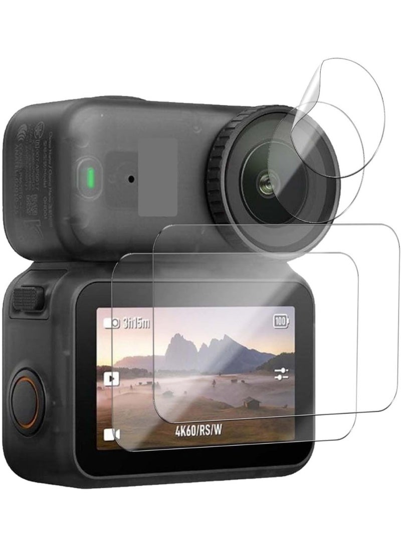 SJet 2 PACK Lens Protector + 2 PACK LCD Screen Protector for DJI Osmo Nano, Tempered Glass Film Guard, Action Camer Accessories Kit - Image 1