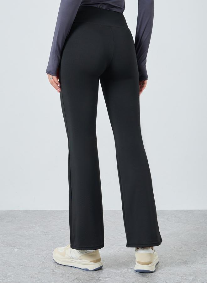 ستايلي ليقنز سادة بأرجل واسعة - Image 4