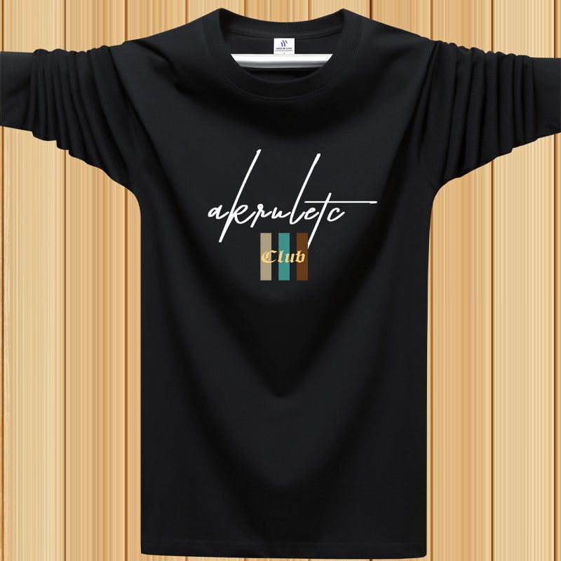 Long Sleeve T-Shirt 2024 Autumn New Men'S Korean Slim Fit Fashion Trend 180G Printed Top Clothes - Image 1