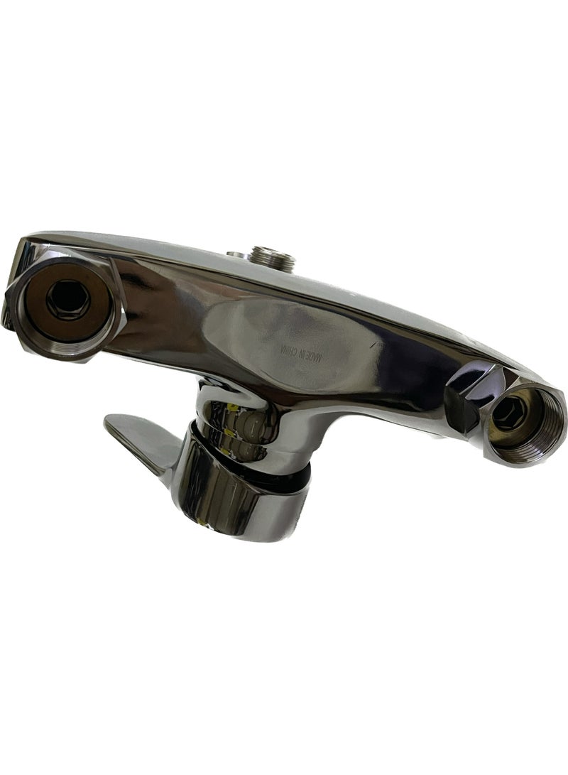 خلاط دش للحمام والاستحمام ساخن و بارد مصنوع من سبائك الزنك مضاد للصدأ اللون كروم - Image 4