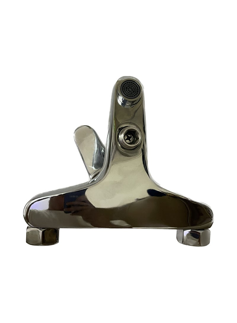 خلاط دش للحمام والاستحمام ساخن و بارد مصنوع من سبائك الزنك مضاد للصدأ اللون كروم - Image 5