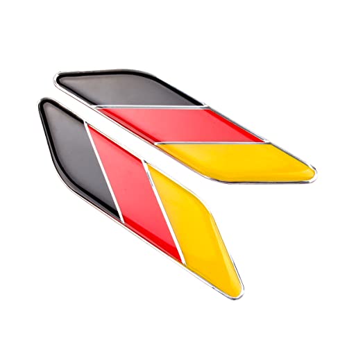 JINZHAO 2PcsPair 3D Germany Flag Car Emblem Badge Fit Germany Car Body German Flag Sticker Bumper Decoration - Image 1