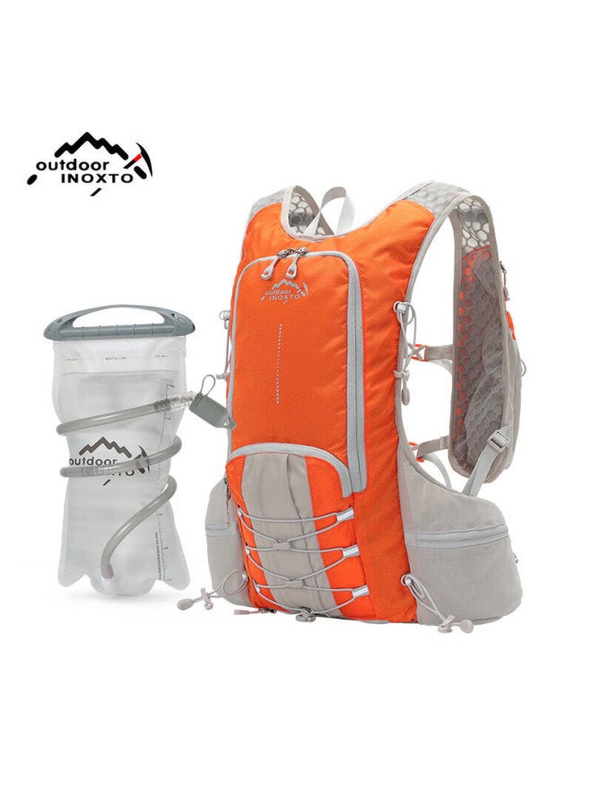 INOXTO Yingtu Inoxto Marathon Trail Outdoor Cycling Backpack, 15l Large Capacity Running Bag, 593a Orange + Hydration Bladder - Image 1