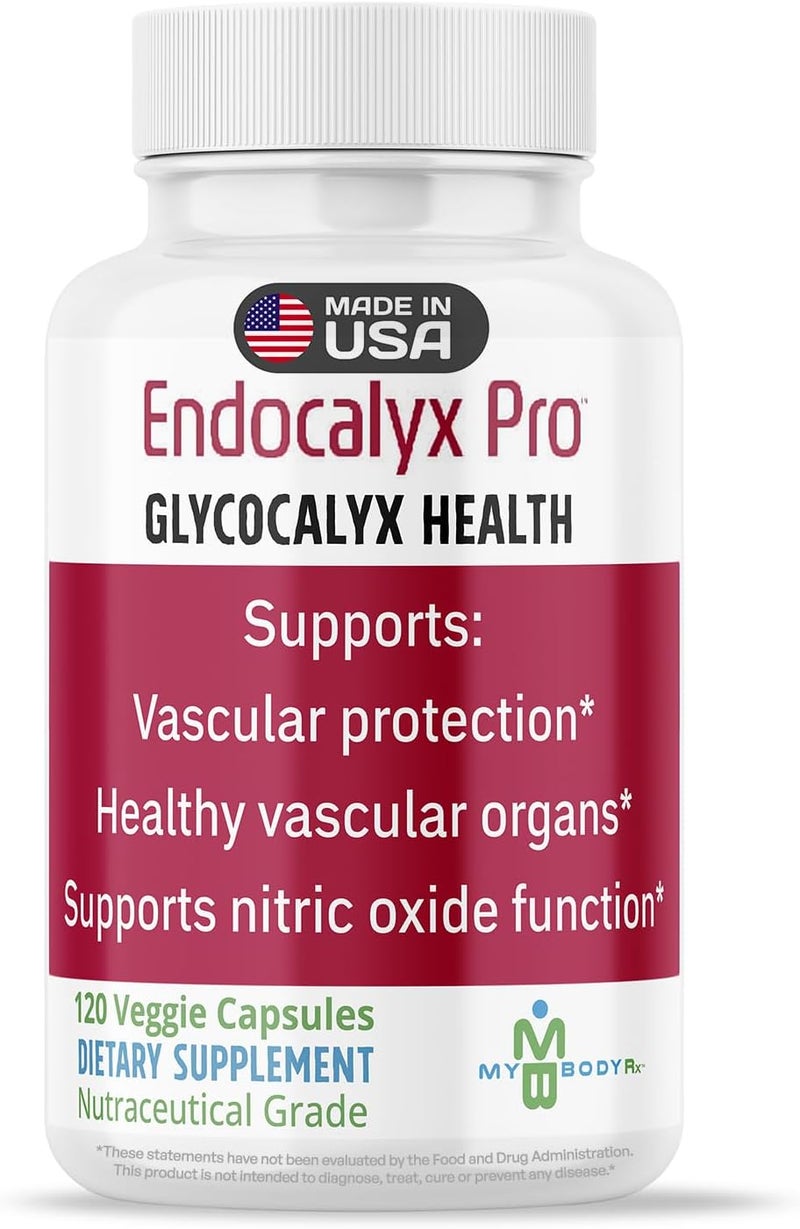MYBODYRX مكمل إندوكاليكس برو لدعم الجليكوكاليكس البطاني 120 كبسولة صحة الأوعية الدموية والميكروcirculation  مدروس سريرياً  محمي ببراءة اختراع  يدعم وظائف أكسيد النيتريك - Image 1