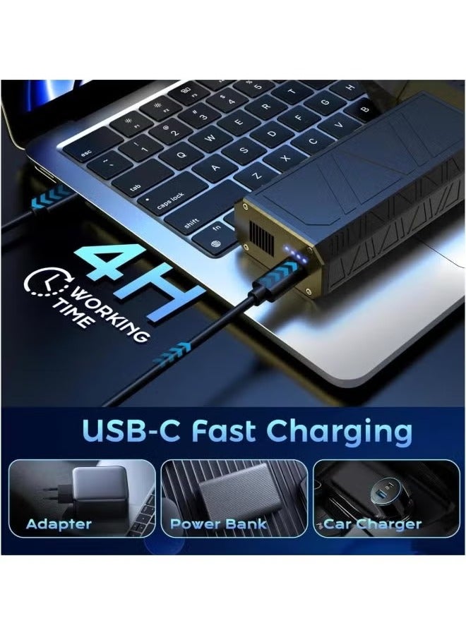 ELTRAZONE نفاخ هواء سوبر – نفاخ نفاث مدعوم بتقنية RPM مع سرعة قابلة للتعديل، نفاخ هواء محمول باليد صغير للسيارة، التنظيف، التخييم، في الهواء الطلق، نفاخ جاف نفاث - Image 5