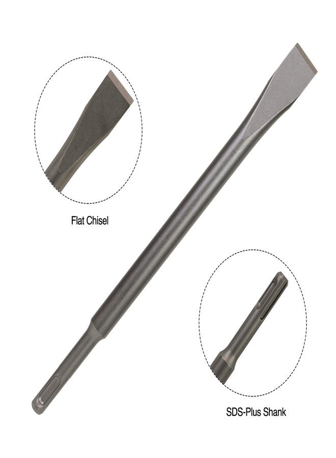Sabre Tools SDS Plus 4-Piece Chisel Set, Thinset Scraping Bit 3” x 10” Thinset Scaling Chisel, Point Chisel, Flat Chisel, Wide Chisel - SDS Chisel Bits for Hammer Drills - Tile Removal - Image 4