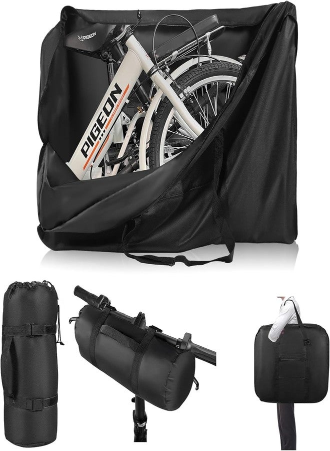 GRABADO 20 Inch Folding Bike Bag,Durable Folding Ebike Bags,Outside Waterproof Bike Bags,Portable Bike Transport Bag with Strong Webbing for Car Train Shipping Air Travel,Bike Accessories with Handlebar Case - Image 1