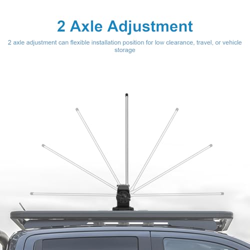 EBTOOLS Antenna Mount Bracket, Stainless Steel Universal Car Antenna Mount Clip, 2 Axle Adjustment, Used for Large VHF/UHF and Medium HF Antenna - Image 3