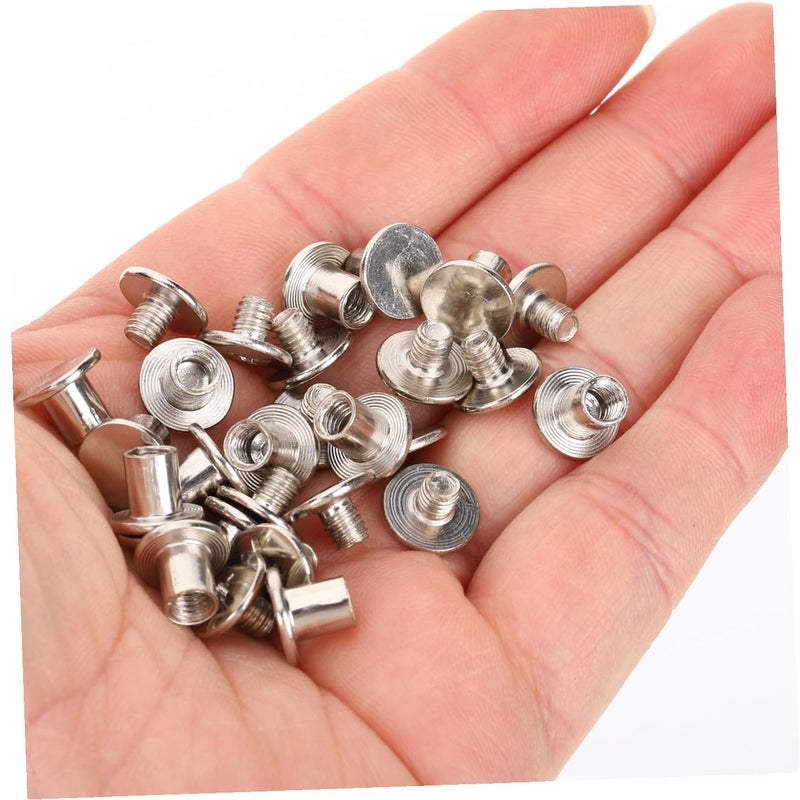 Chicago Screws Binding Post Set 75pcs Nickel-Plated Steel Scrapbook Binding Screws with 6mm, 8mm, 10mm Lengths for Leather Belts, Purses, and Bookbinding Supplies - Image 3