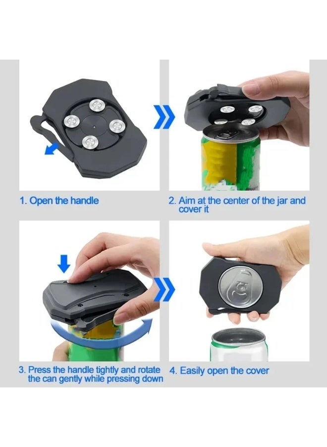 Multifunctional Can Opener Set - Easy Twist Can Opener & Universal Jar Opener - Home Use - Image 2