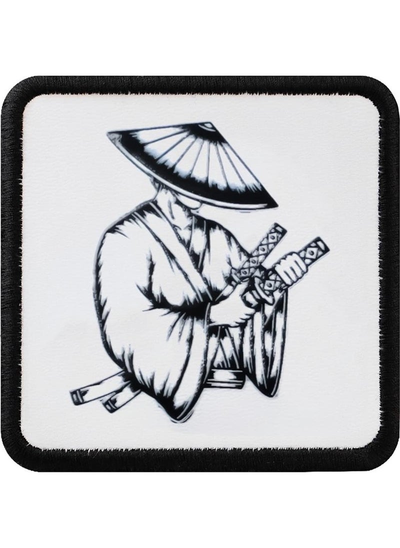 Black Börk - V1 Samurai - Unisex White-Black Bench (Patch) with 5 Code Logo - Image 1