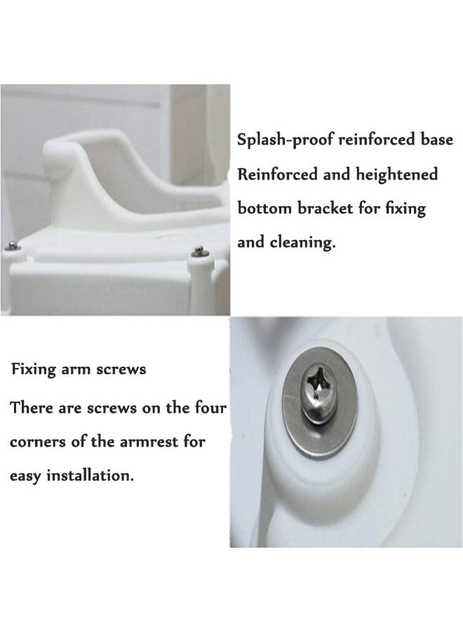 Media Portable Elevated Toilet Seat Toilet Lift Pad with Armrest - Image 5