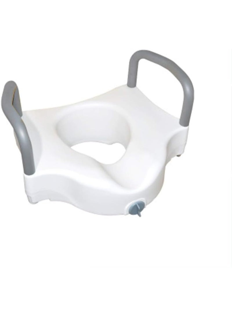 Media Portable Elevated Toilet Seat Toilet Lift Pad with Armrest - Image 3
