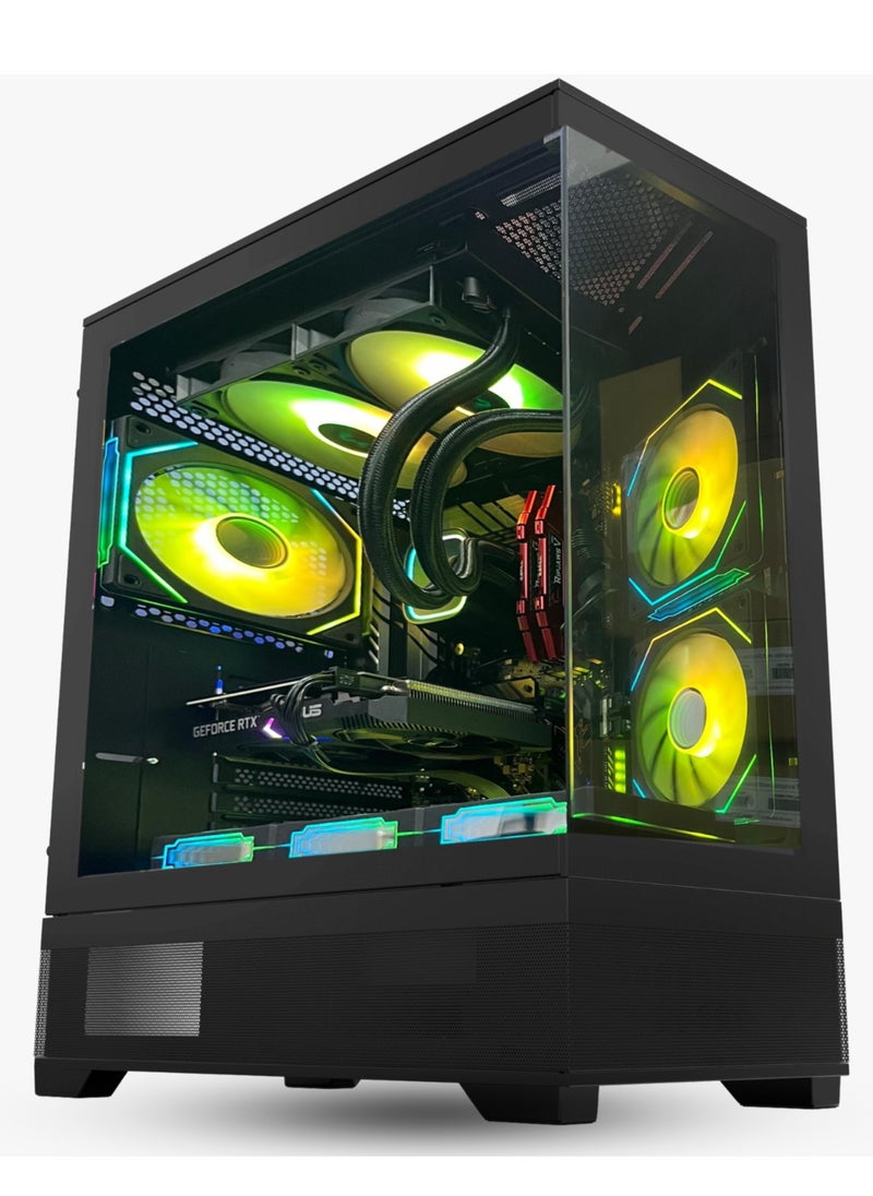 NANOTECH - كمبيوتر ألعاب Nanotech - Core i9-14900K، RTX 4060TI 8GB، 32GB DDR5 6000MHZ RAM، 2TB NVME SSD، L240 ARGB COOLER. (إنتل i9-14900K، RTX 4060TI) - Image 1