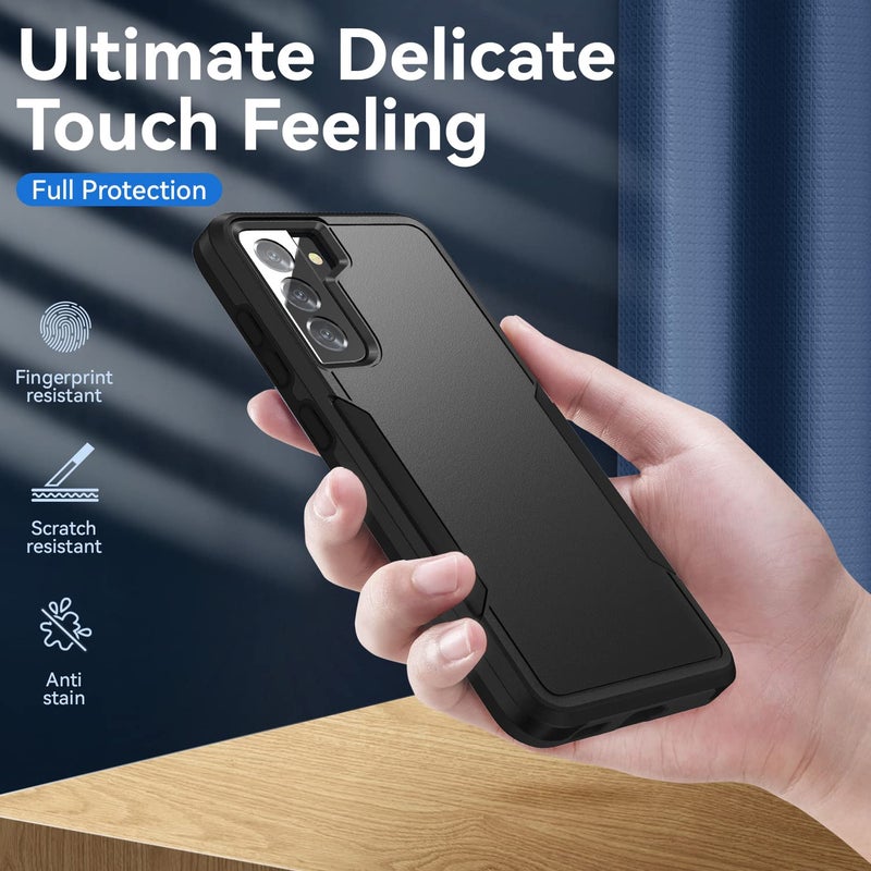 Warsia for Galaxy S21 FE 5G Case, with Screen Protector [Military Grade Drop Tested] Heavy-Duty Tough Rugged Shockproof Protective Case for Samsung Galaxy S21 FE 5G, Black - Image 3