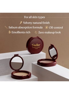 DAZLLER Classique Compact Powder, 9G, 8010 Dusky R1, Velvety Natural Finish, Oil-Control, Sebum Absorption Formula, No-Makeup Look, Emollient-Rich, All, Pink Dew  - Image 3
