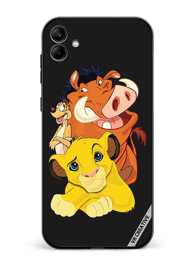 VR CREATIVE Protective Case Cover For Samsung Galaxy A04 Star Cutouts Lion King Group Design Multicolour - Image 1