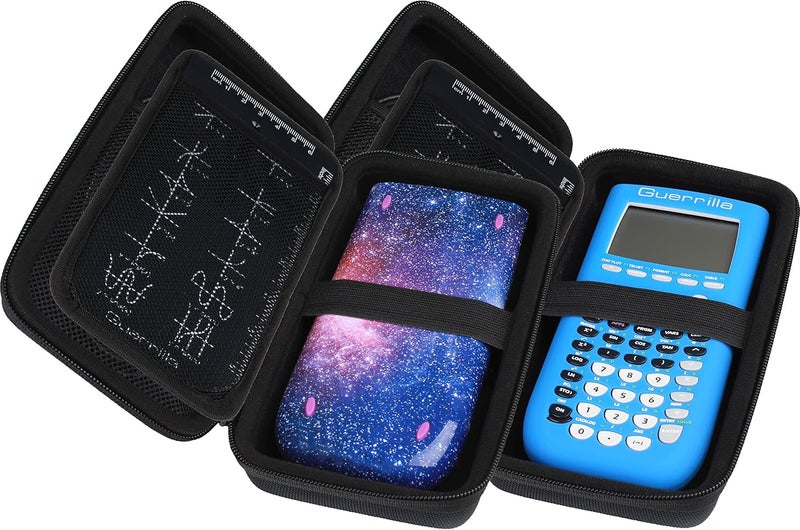 جريلا حقيبة السفر الصلبة من لآلات حاسبة TI-83 Plus، TI-84 Plus، TI-84 Plus Color Edition، TI-89 Titanium، TI-Nspire CX & CX CAS، HP50G + مجموعة ملحقات الآلة الحاسبة الأساسية من ، أسود - Image 5