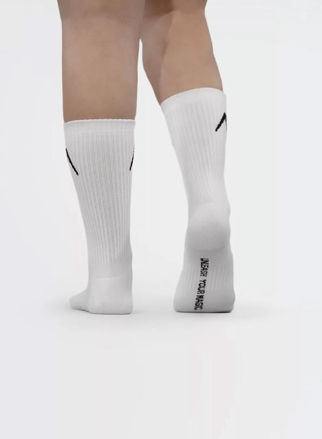 Wizard Pack of 3 - White Crew Dry Touch Socks - Image 2