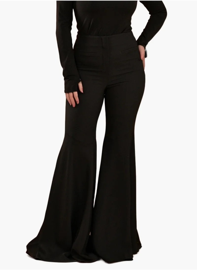 Wecre8 Black Flare Pants by WECRE8