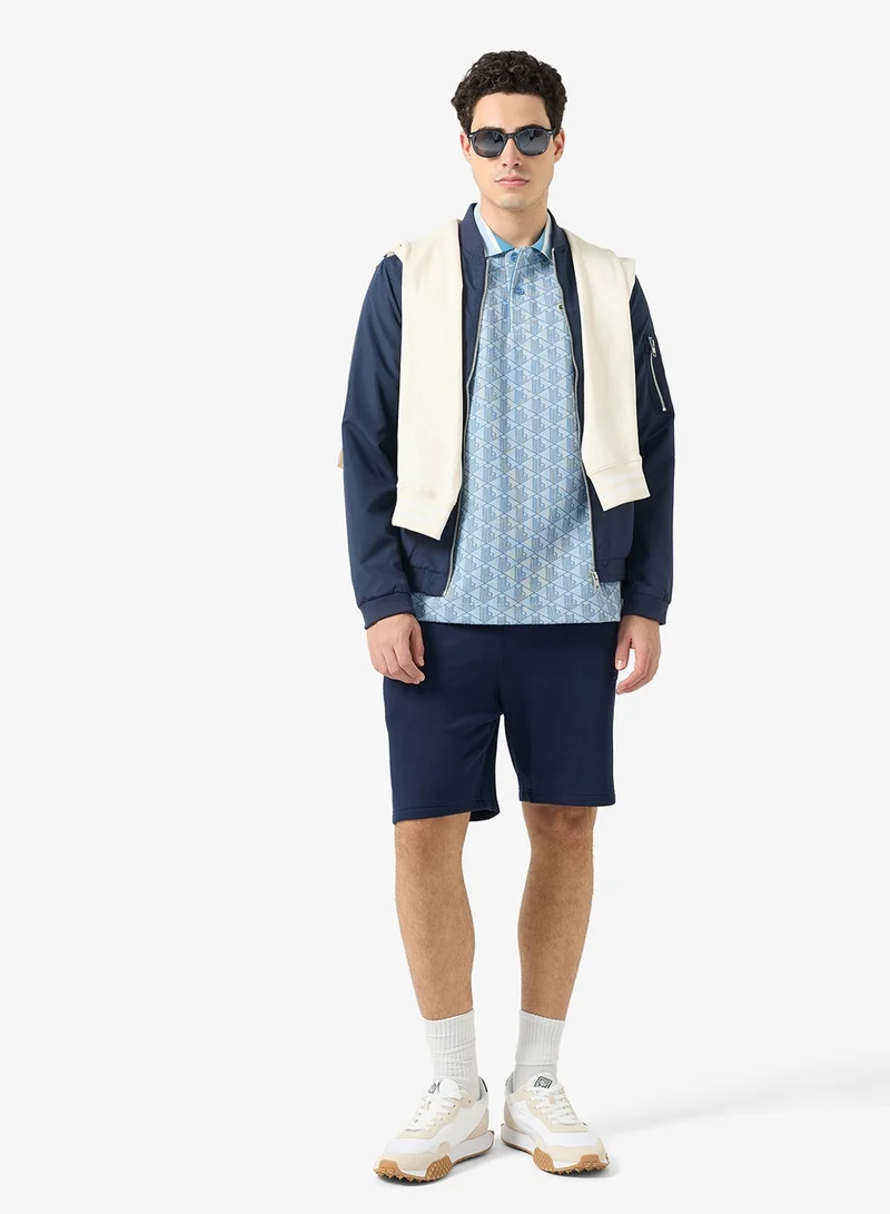 LACOSTE  Classic Fit Monogram Jacquard Polo Shirt for Men | Best Price UAE