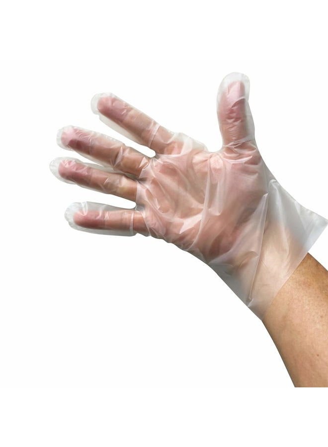 KingSeal PolyStretch TPE Poly Hybrid Disposable Gloves, Powder-Free, Vinyl Glove Substitute, Size Small - 1 Box of 200 Gloves By Weight - Image 2