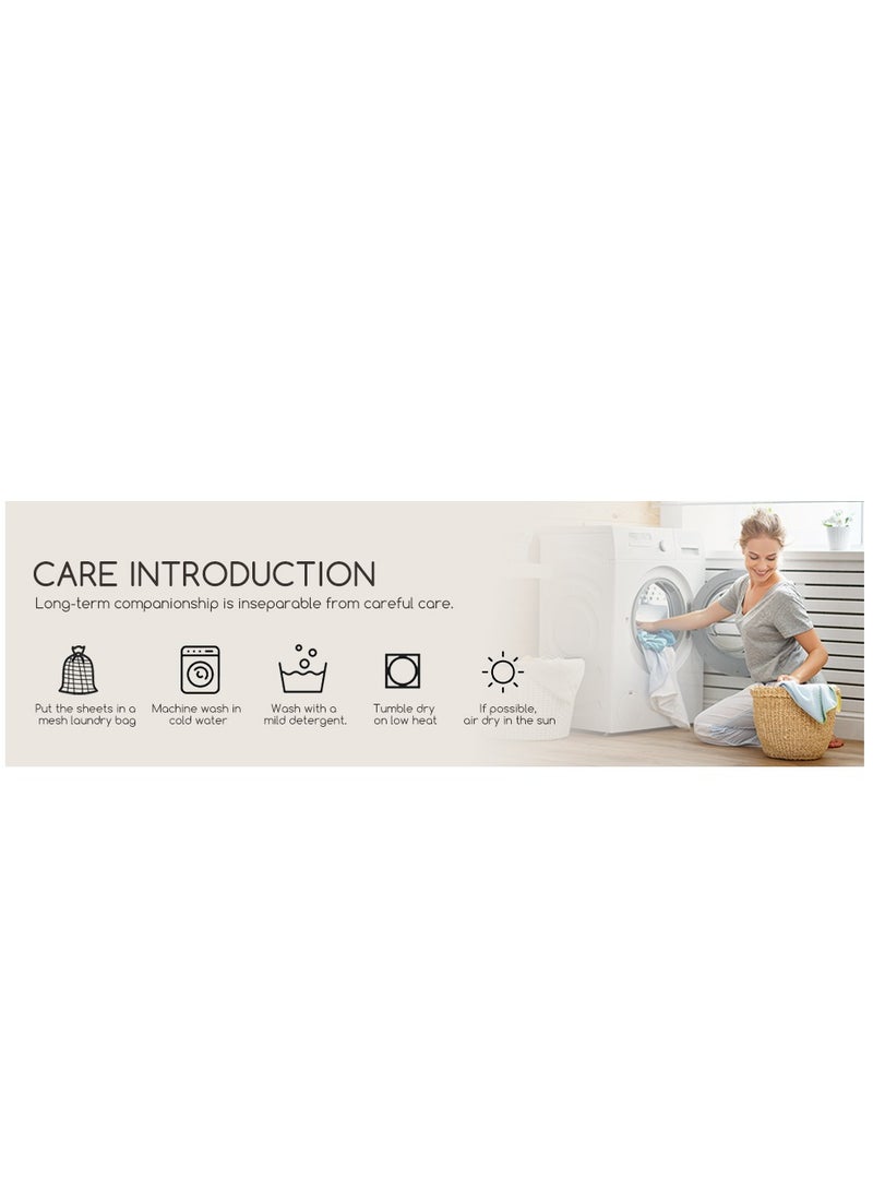 Bedding Duvet Cover Sets, 3 Pieces Satin Bedding Set, King Size Silky Duvet Covers Collection, 1x Cooling Duvet Cover 104x90 Inches and 2 Pillowcases, Comforter Not Included - Blue  - Image 5