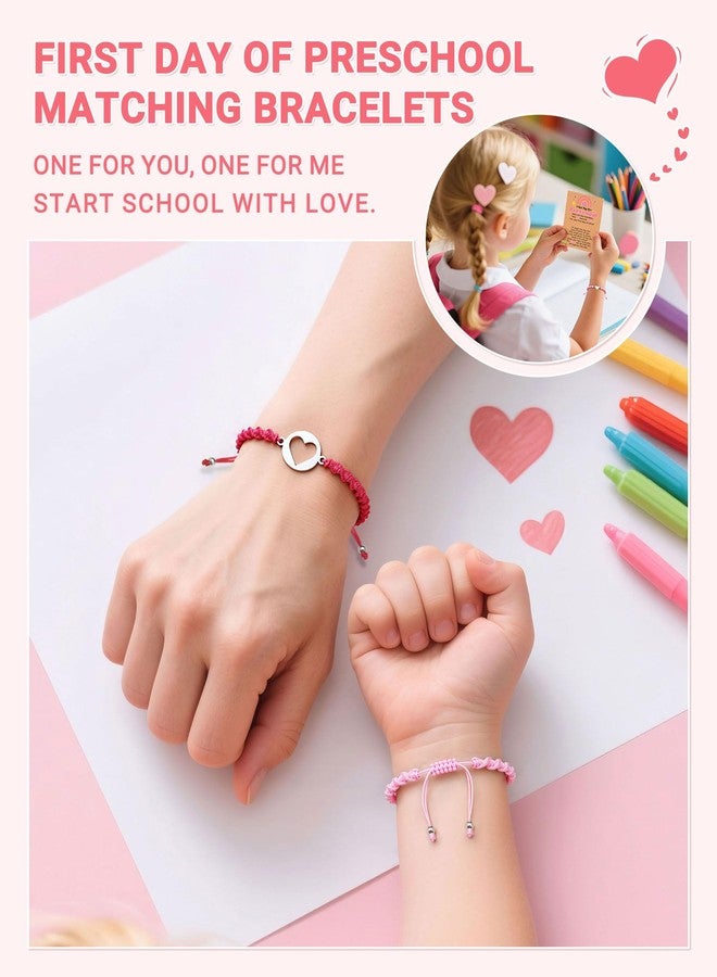 UPROMI First Day of Preschool Pre K Bracelet Back to School Mommy and Me Mom Mother Daughter Back to School Gifts - Image 2