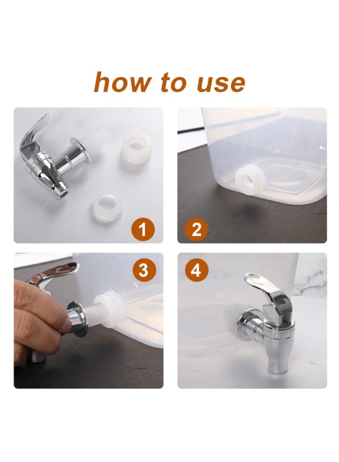 2 Pack Beverage Dispenser Spigot Replacement Spout, Universal Drink Water Dispenser Faucet for Juice Tea Water Containers - Image 5