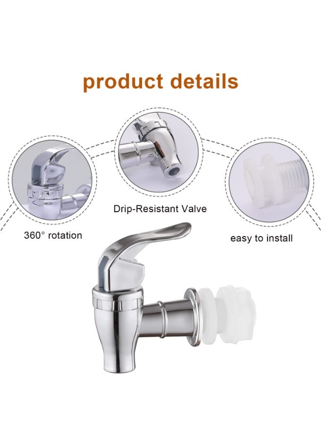 2 Pack Beverage Dispenser Spigot Replacement Spout, Universal Drink Water Dispenser Faucet for Juice Tea Water Containers - Image 2