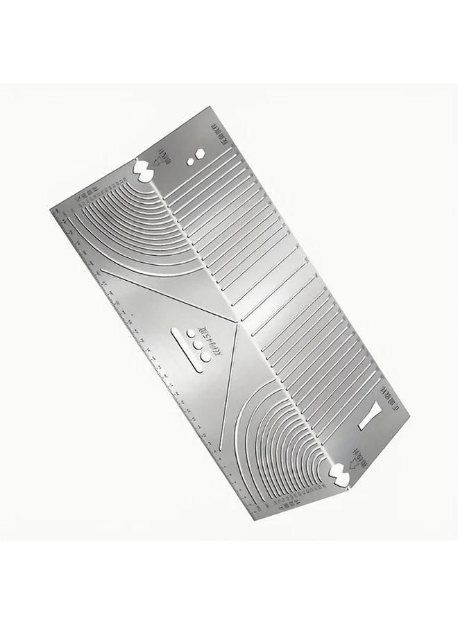 Precision Arc Marking Tool 65mm Flex Angle Aluminum Ruler Multifunctional Measuring - Image 1